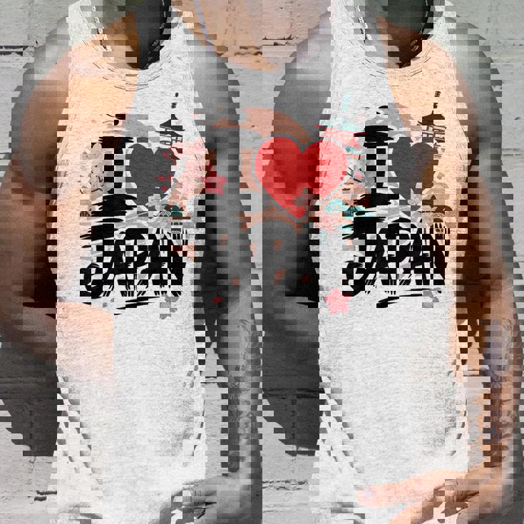 I Love Japan 桜 桜 日本の富士山 寺院 タンクトップ 彼への贈り物