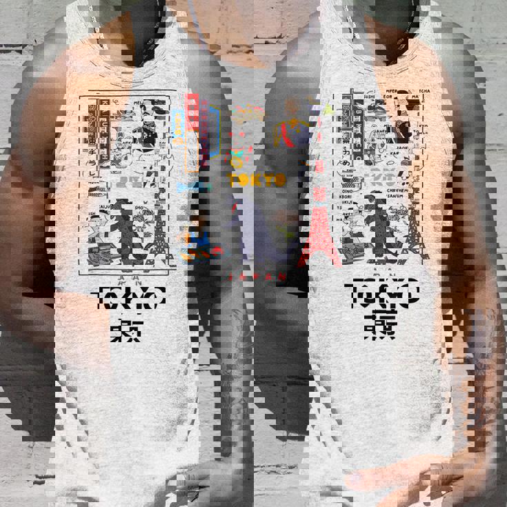 I Love Tokyo Wonderful Tokyo Japan Culture Doodles Graphic タンクトップ 彼への贈り物