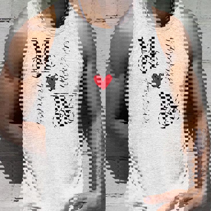 M&W カップル イニシャル 結婚式 記念日 新築祝い タンクトップ 彼への贈り物