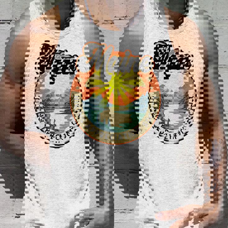 Maine Usa ハイキング ハイカー バックパッカー ハイキング 山 アウトドア 長袖tシャツ タンクトップ 彼への贈り物