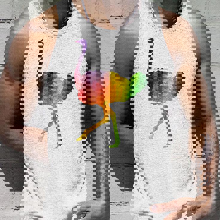 Ostrich African ダチョウ Animal Watercolor Graphic タンクトップ 彼への贈り物