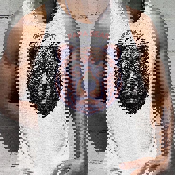 メンズ Papa Bear Face サングラス Papa Bear Lover 父の日 タンクトップ 彼への贈り物