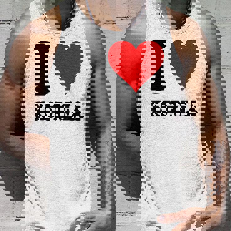 Red Heart I Love Korea タンクトップ 彼への贈り物