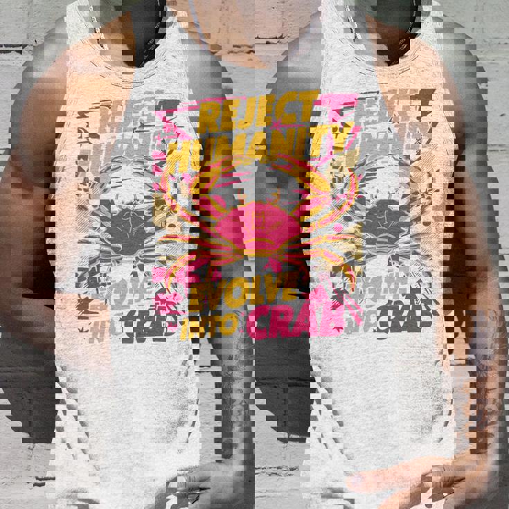 Reject Humanity Evolve To Crab ファニーカニ 長袖tシャツ タンクトップ 彼への贈り物