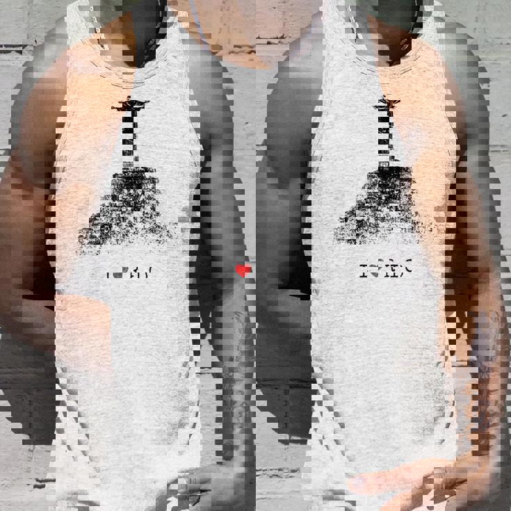 Rio De Janeiro リオデジャネイロのスカイライン イエスキリストの像 ブラジル 愛 タンクトップ 彼への贈り物