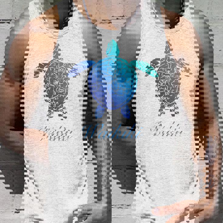 Save The Hawaiiea Turtles ハワイアンブルー トライバルタートルホヌ タンクトップ 彼への贈り物