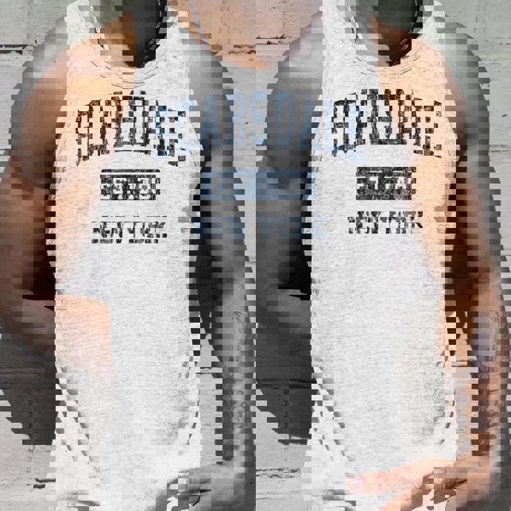 Scarsdale New York Ny ビンテージスポーツデザイン ネイビー タンクトップ 彼への贈り物