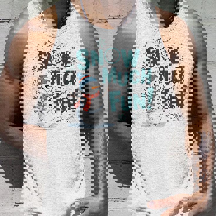 Snow Much Fun 冬 雪だるま おもしろい クリスマス キッズ レディース メンズ タンクトップ 彼への贈り物