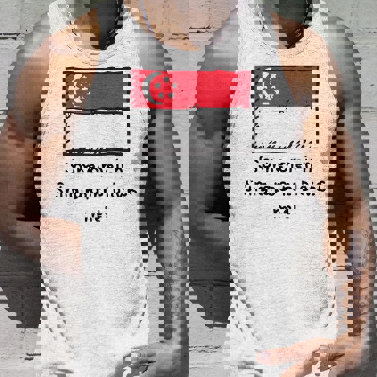 Someone Iningapore Loves Me シンガポール国旗 タンクトップ 彼への贈り物