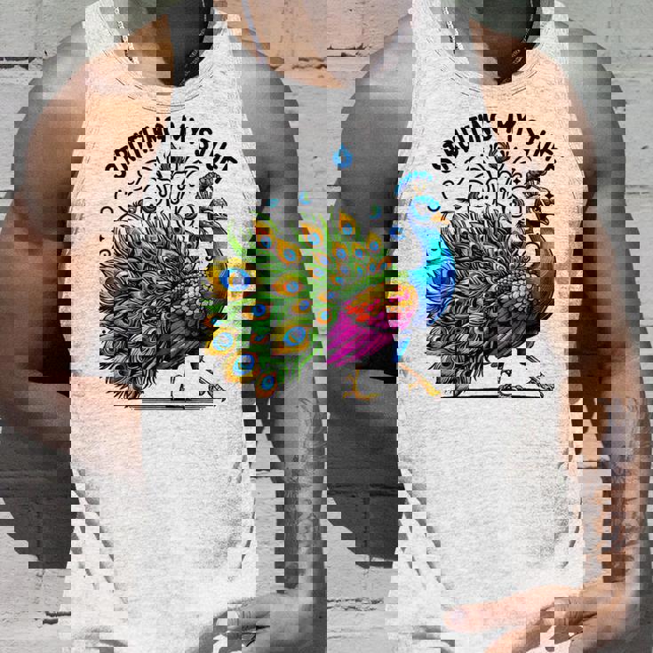 Strutting Mytuff カラフル 孔雀好き タンクトップ 彼への贈り物