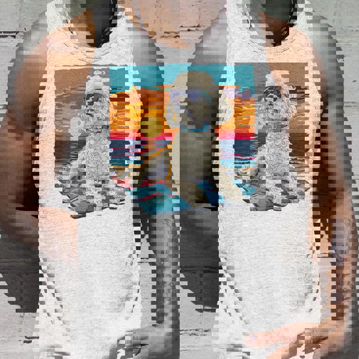 Sunny Day Doggy グラフィックデザイン ビーチレディ 子犬 長袖tシャツ タンクトップ 彼への贈り物