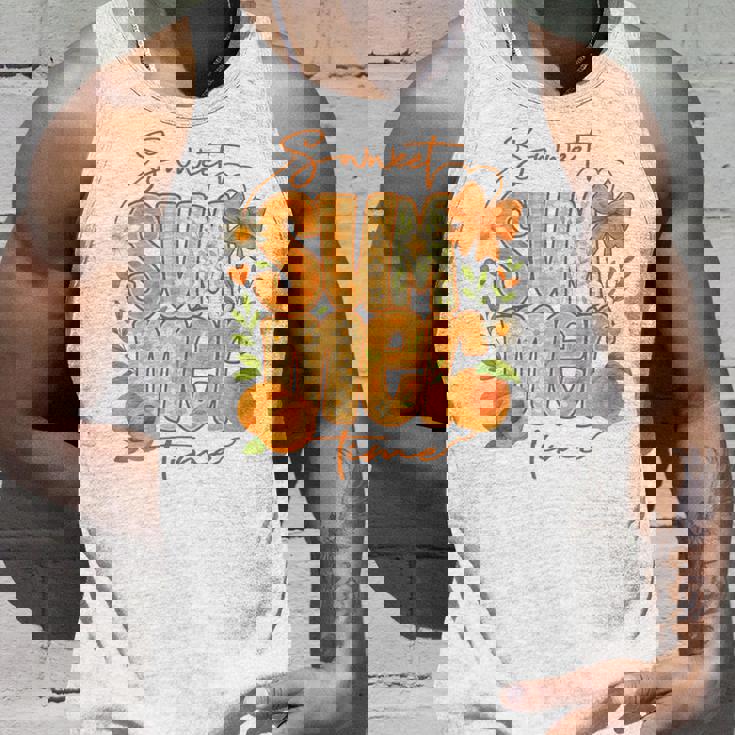 Sweetummer Time 鮮やかなフローラルピーチ 長袖tシャツ タンクトップ 彼への贈り物