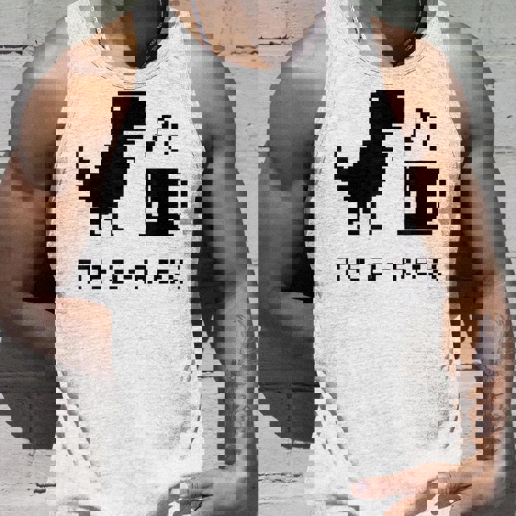 Tea Rex Pixel 8ビットゲーム恐竜 タンクトップ 彼への贈り物