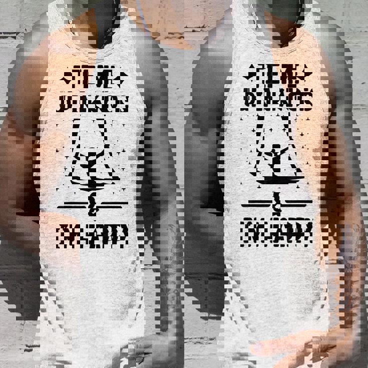 Tie Me Up In Knots & I'm Happy エアリアル ヨガ 体操選手 エアリスト タンクトップ 彼への贈り物