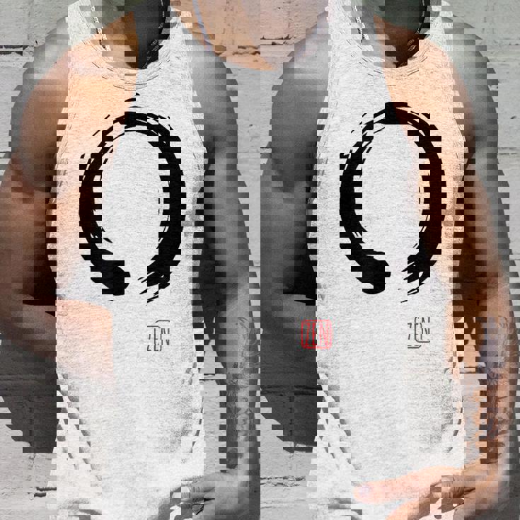 Zen Calligraphy Buddhist Enso Circle タンクトップ 彼への贈り物