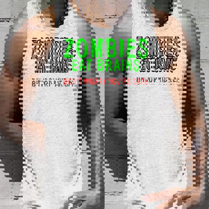 Zombies Eat Brains Don't Worry You'reafe タンクトップ 彼への贈り物