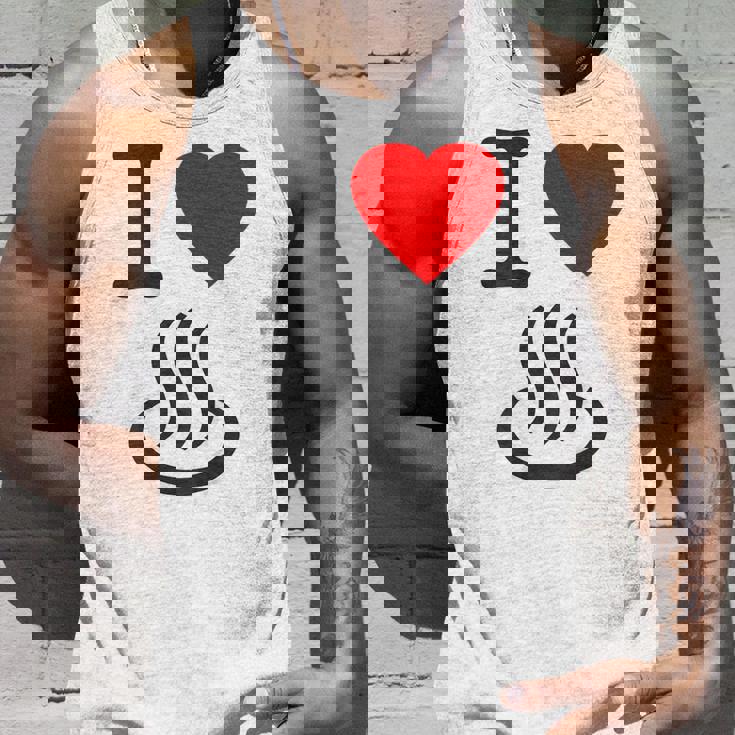 【バックプリント・背中側】アイラブ・温泉 マーク お風呂 銭湯 記号 お土産 旅行 ハート スタッフ 面白い タンクトップ 彼への贈り物