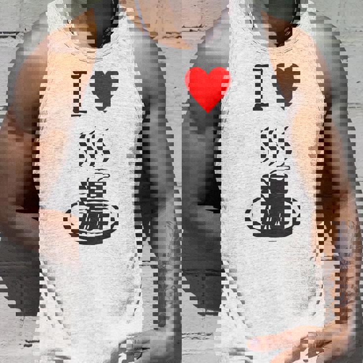 【バックプリント・背中側】アイラブ・湯 イラスト【温泉】お風呂 マーク 銭湯 記号 ハート 面白い タンクトップ 彼への贈り物