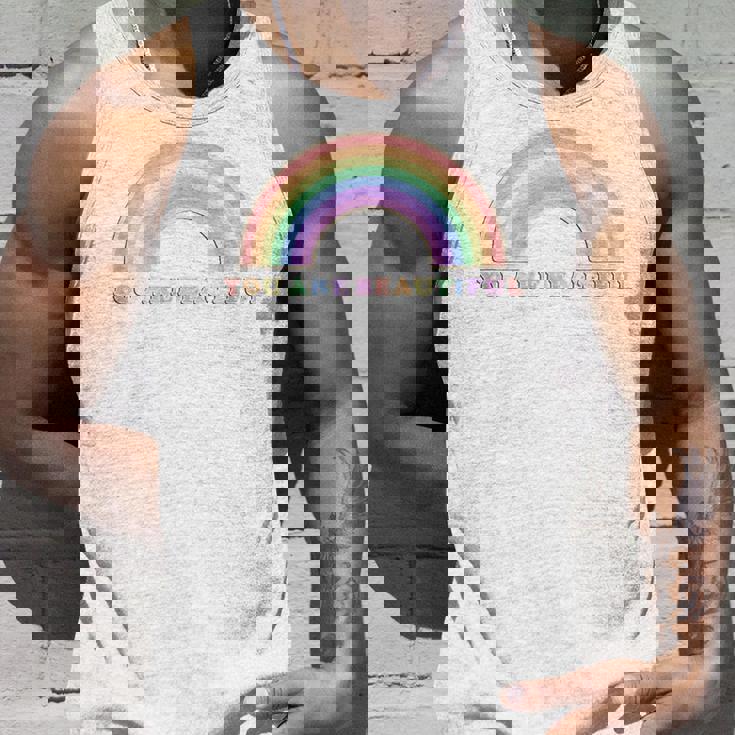 あなたは美しい虹と太陽の光です タンクトップ 彼への贈り物