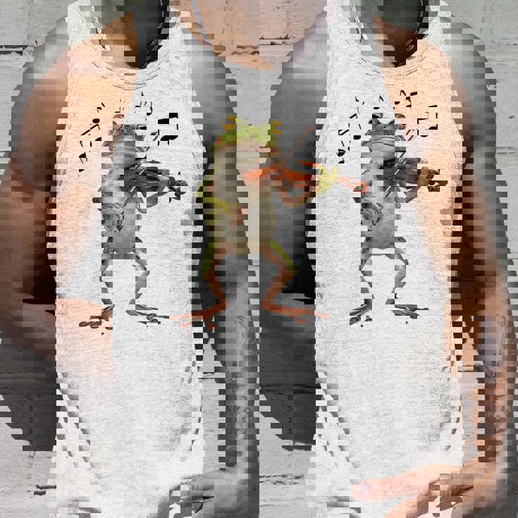 おもしろミュージシャン バイオリニスト かわいいカエル 演奏 バイオリン タンクトップ 彼への贈り物