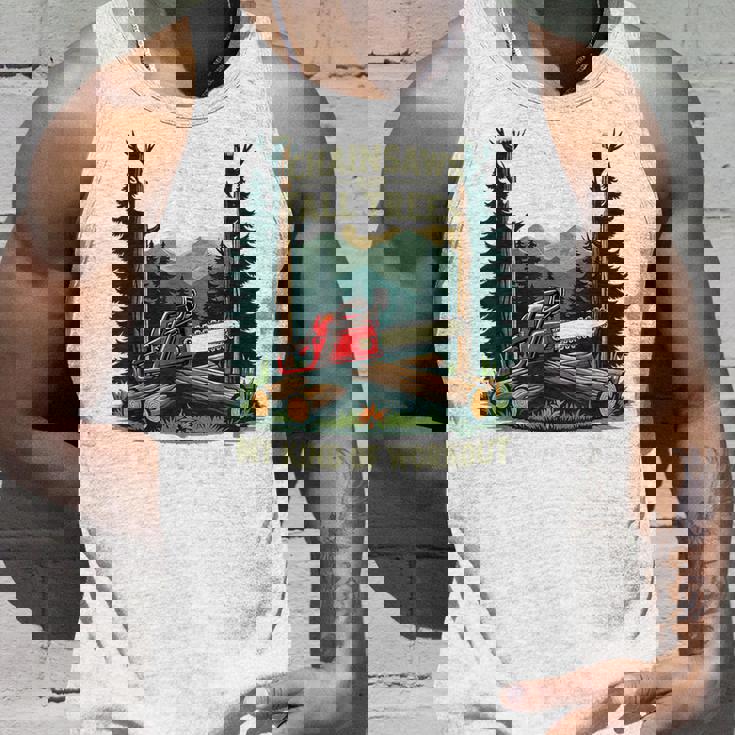 おもしろ林業チェーンソー 背の高い木 ワークアウト ロギング 生活 タンクトップ 彼への贈り物