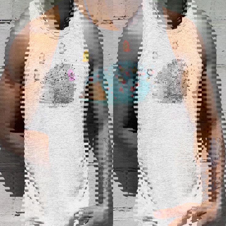 かわいいハリネズミ蝶 ティーンエイジガールギフト タンクトップ 彼への贈り物