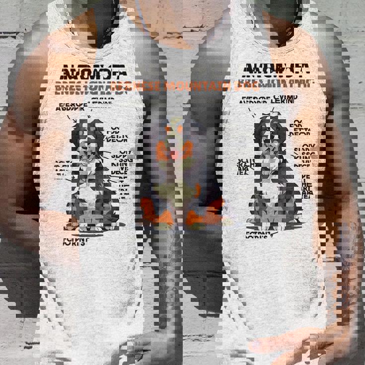 かわいい犬の説明 バーニーズ・マウンテン・ドッグの解剖学 タンクトップ 彼への贈り物