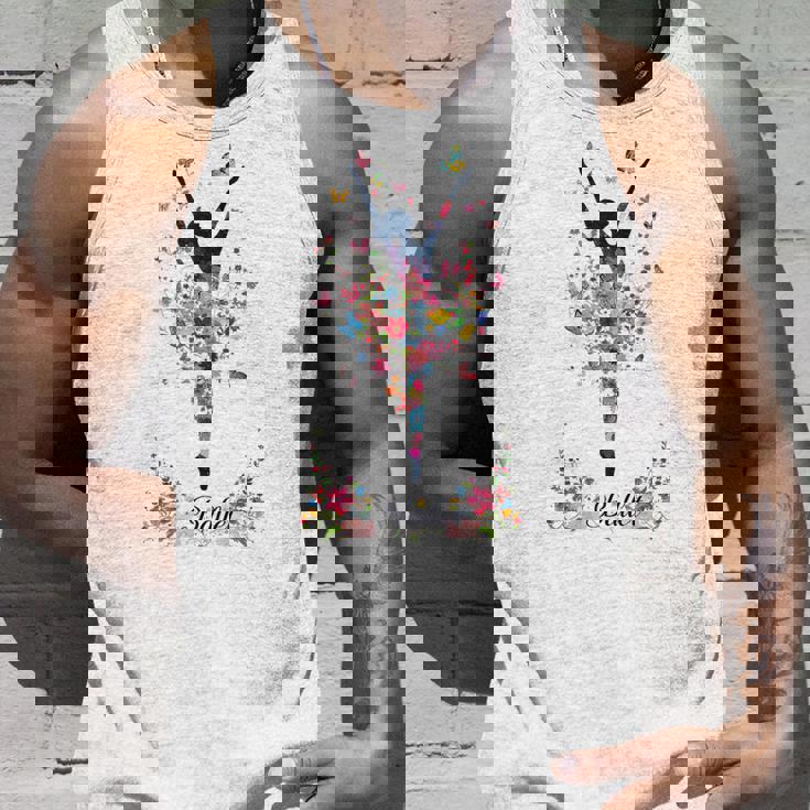 かわいい花柄バレリーナ 春の花 バレエダンサー タンクトップ 彼への贈り物