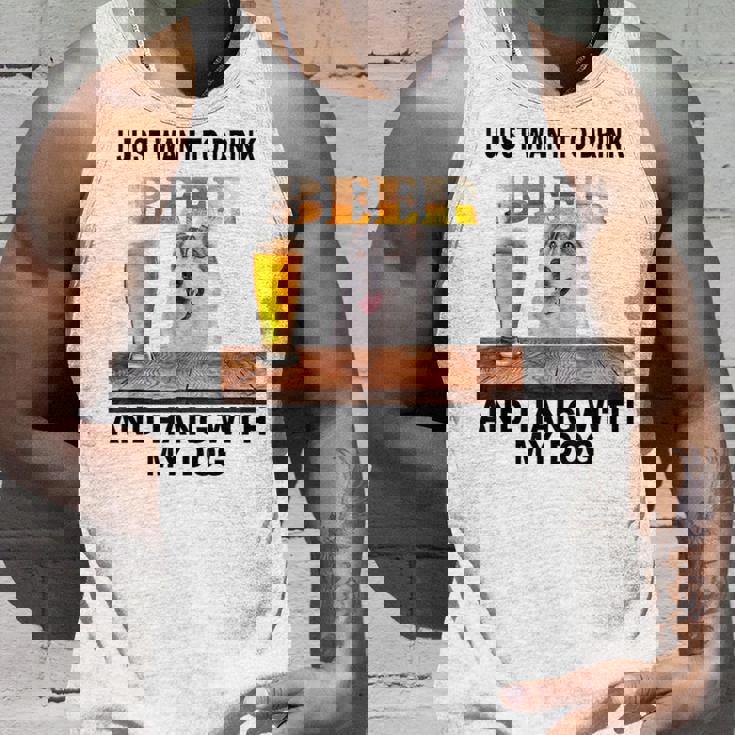 ただビール飲みたい&吊るしw おれのシベリアンハスキー タンクトップ 彼への贈り物