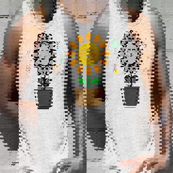 ひまわり 花 ポット シンプル クリップアート タンクトップ 彼への贈り物