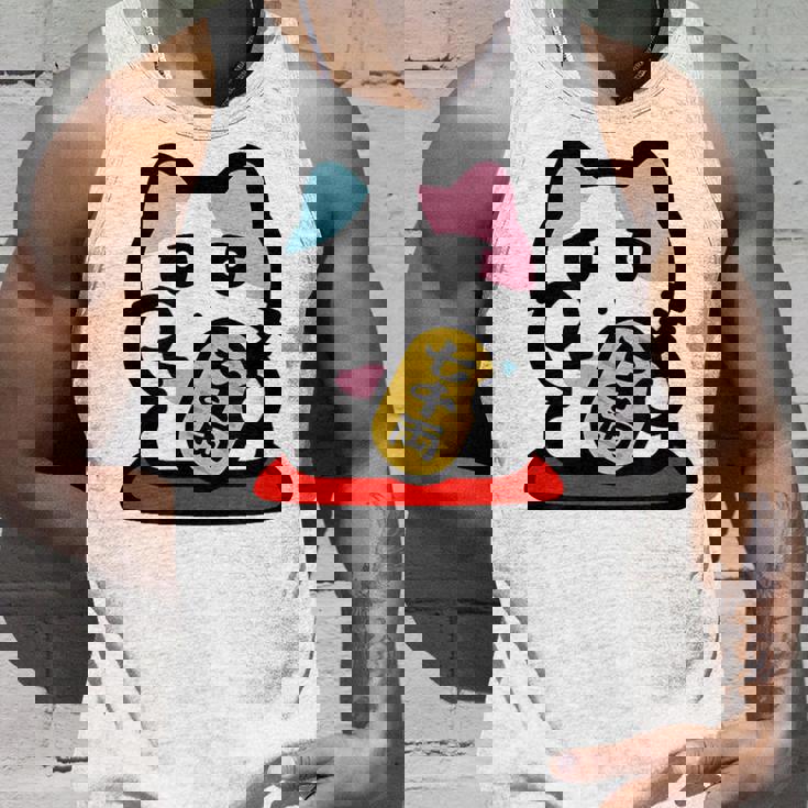 びーえするるる【Bsテレ東公式】まねきねこイラストtシャツ（ホワイト） タンクトップ 彼への贈り物