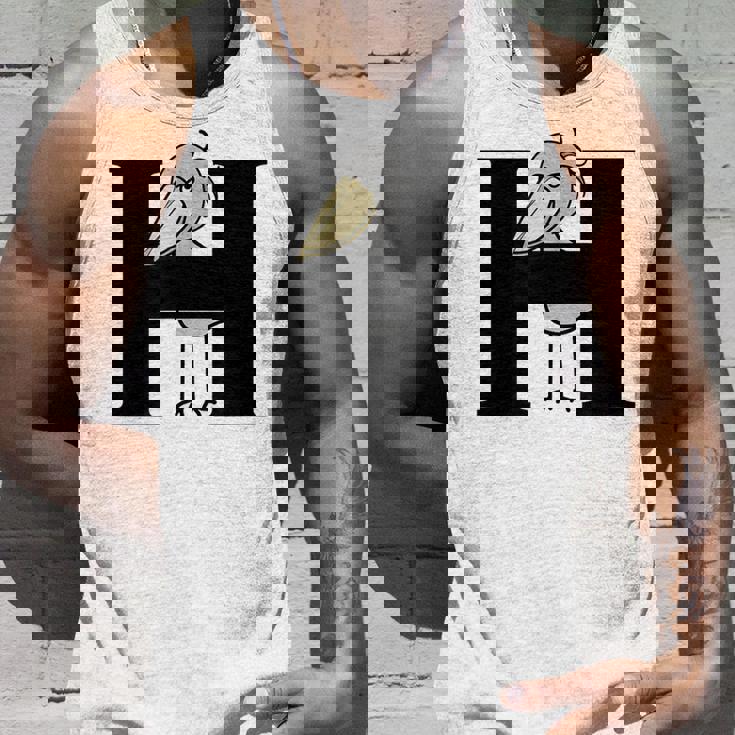 みんな大好きハシビロコウ 動かない鳥 はしび郎クラブ Hアルファベット ロゴ タンクトップ 彼への贈り物