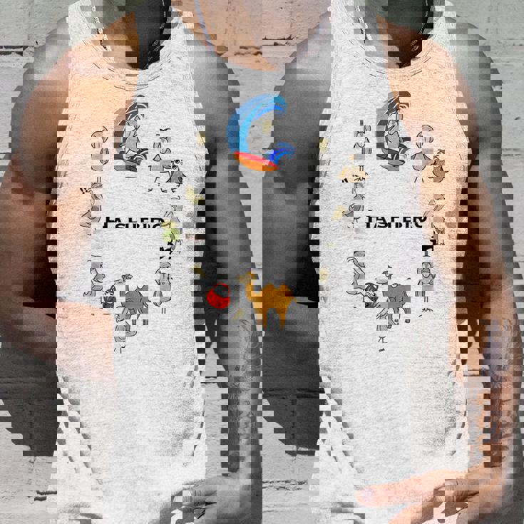 みんな大好きハシビロコウ 動かない鳥 はしび郎クラブtシャツ 絵しりとり遊び どうぶつ Zoo タンクトップ 彼への贈り物