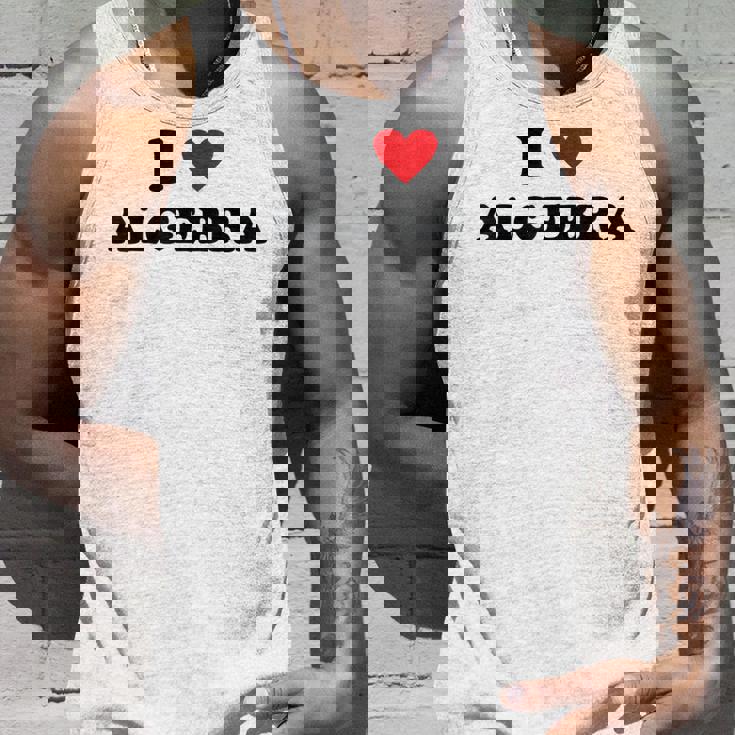 アイ・ハート・マス・ティーチャー-ファニー・アイ・ラヴ・アルゲブラ タンクトップ 彼への贈り物