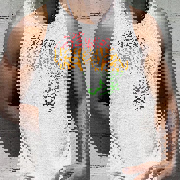 アフリカ地図 ヒョウ柄 アフリカラスタカラー タンクトップ 彼への贈り物