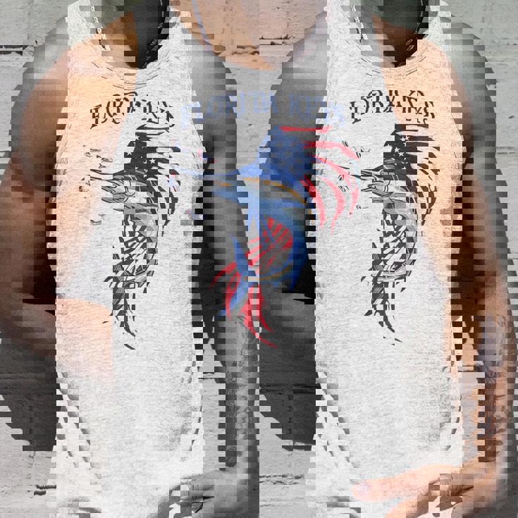 アメリカ国旗 愛国的 カジキ マーリン フロリダの鍵 タンクトップ 彼への贈り物