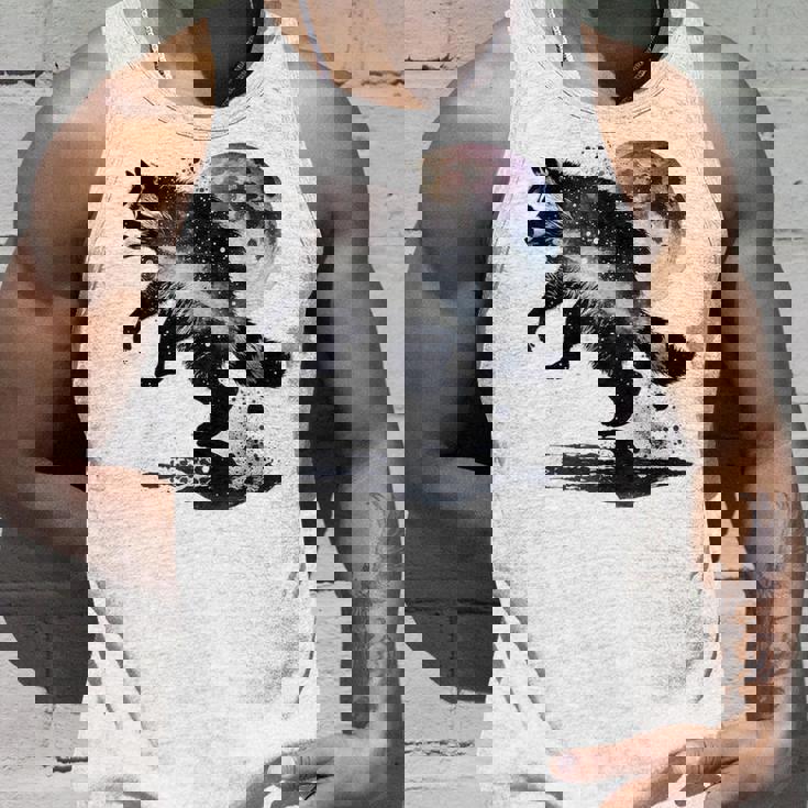 アライグマ アニマルモチーフ ムーンアート アニマルプリント アライグマ タンクトップ 彼への贈り物