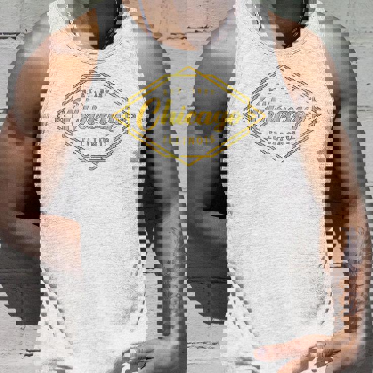 イリノイ州シカゴ-イリノイ州シカゴスタイル 長袖tシャツ タンクトップ 彼への贈り物