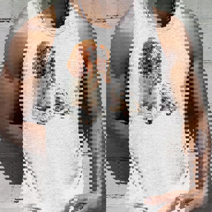 イングリッシュセッター 犬 モチーフ ペット アートワーク イングリッシュセッター タンクトップ 彼への贈り物