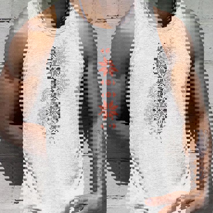 ウクライナ刺繍タトゥーローズ ウクライナの自由 タンクトップ 彼への贈り物