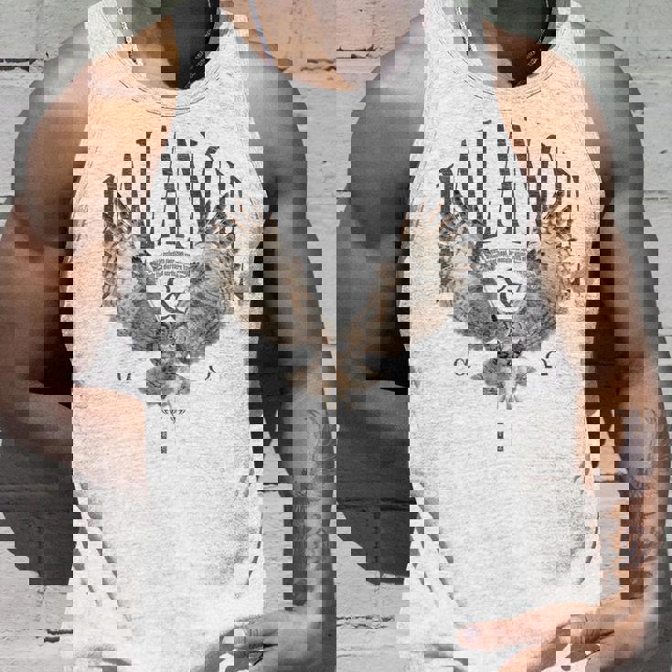 エレガントな夜フクロウ野生動物フクロウ鳥バックプリント フクロウ タンクトップ 彼への贈り物