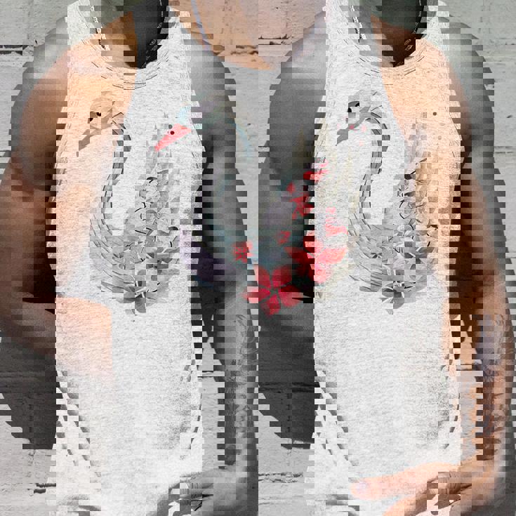 エレガントな白鳥の花 タンクトップ 彼への贈り物