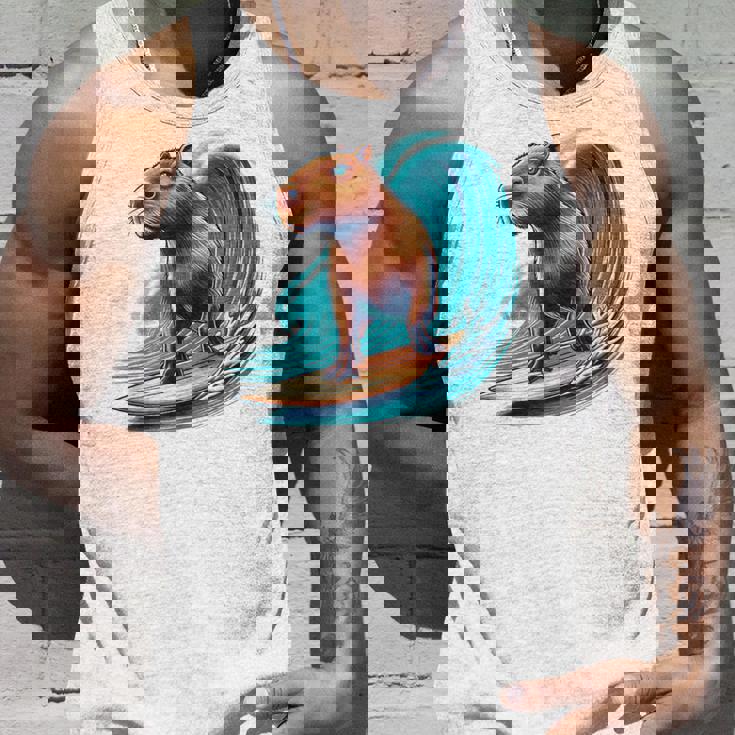 カッコイイ カピバラ サーファー サーフボード サーフィン メンズ レディース キッズ キャピー タンクトップ 彼への贈り物