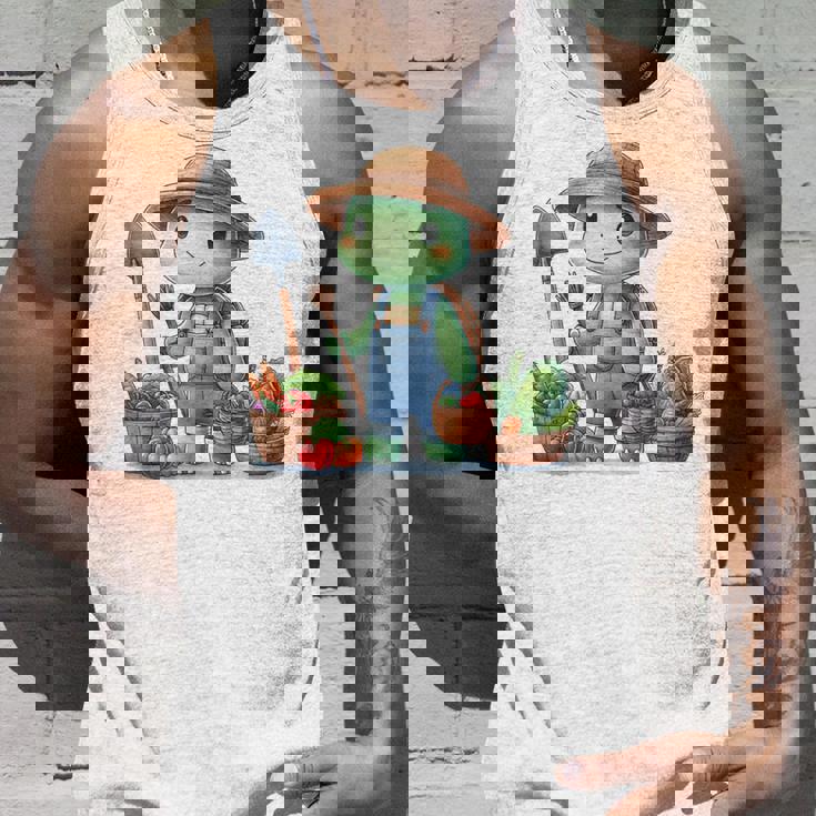 カメは農夫、かわいいデザイン。 タンクトップ 彼への贈り物