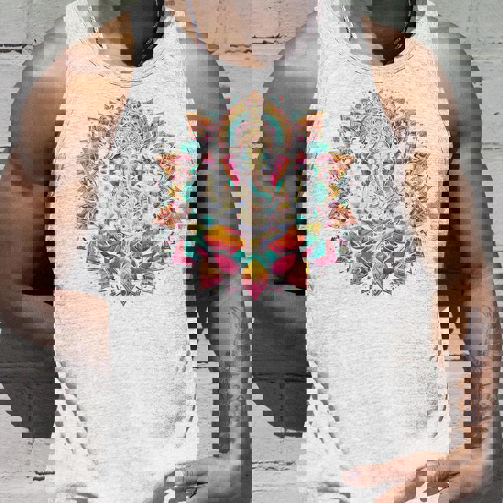 ガネーシャシンボル ヨガ ヒンドゥー教 象 神 ガネーシャ プージャ 長袖tシャツ タンクトップ 彼への贈り物