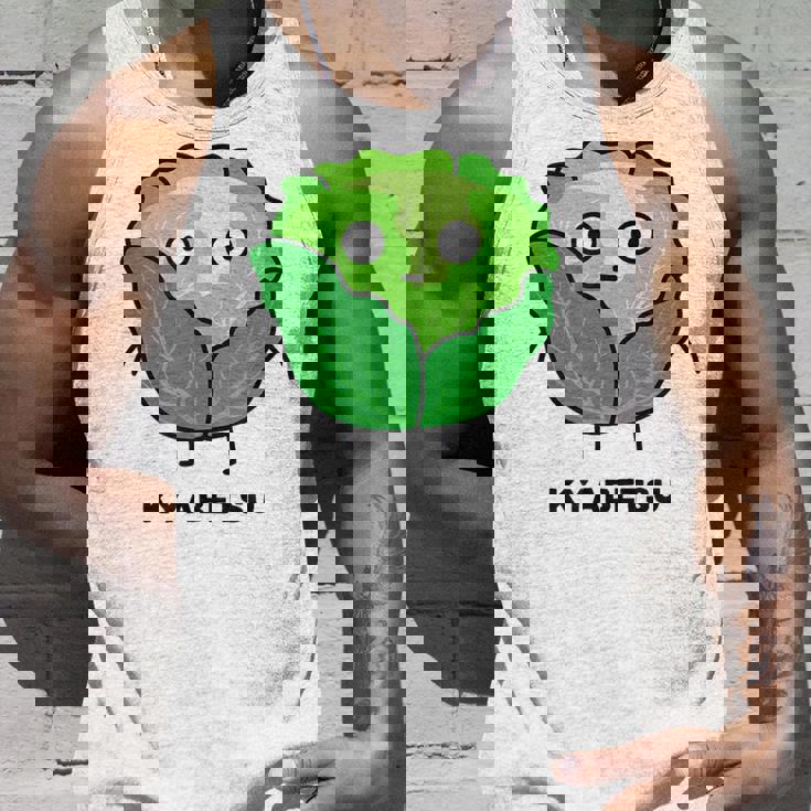 キャベツ 顔 イラスト かわいい おもしろ 面白い 簡単 シンプル ゆるい 野菜 タンクトップ 彼への贈り物