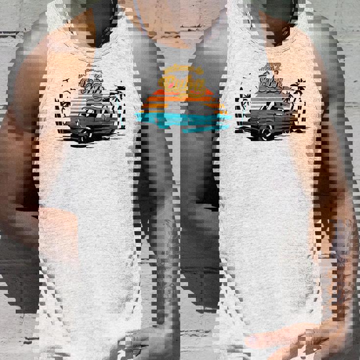 キューバ ヴィンテージカー ラム酒 葉巻 ビーチ 夕日 サーフボード ヤシの木 ハバナ ギフト お土産 太陽 カリブ海 タンクトップ 彼への贈り物