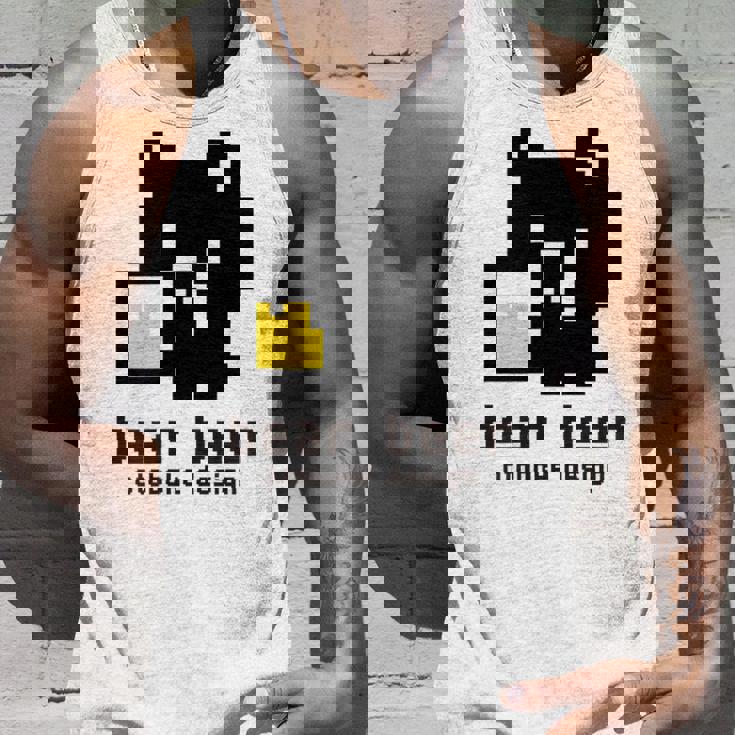 クマ ビール ドット絵 かわいい レトロ タンクトップ 彼への贈り物