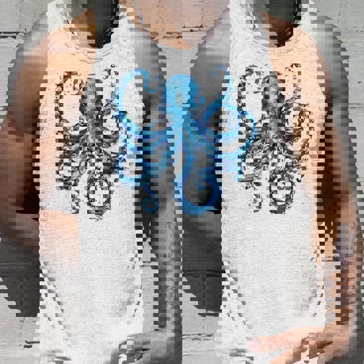 クール ブルー タコ 海 海 好き 触手 タコ好き タンクトップ 彼への贈り物