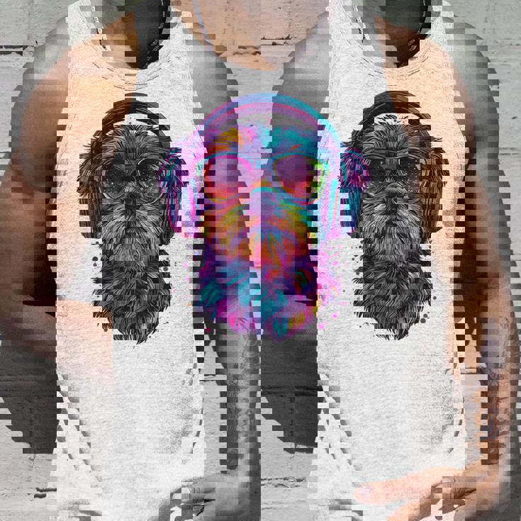 グリフォン ブリュッセロ 犬 音楽 ヘッドホン グリフォン ブリュッセル タンクトップ 彼への贈り物